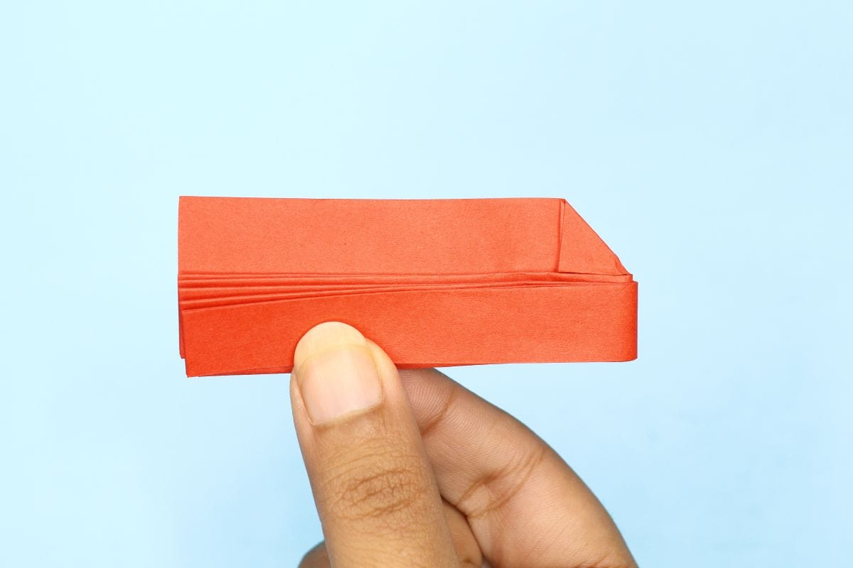 Origami fan step 23