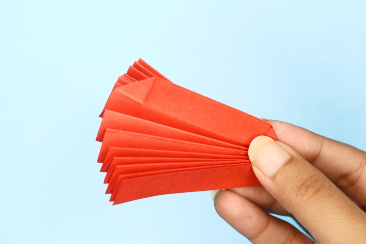 Origami fan step 25