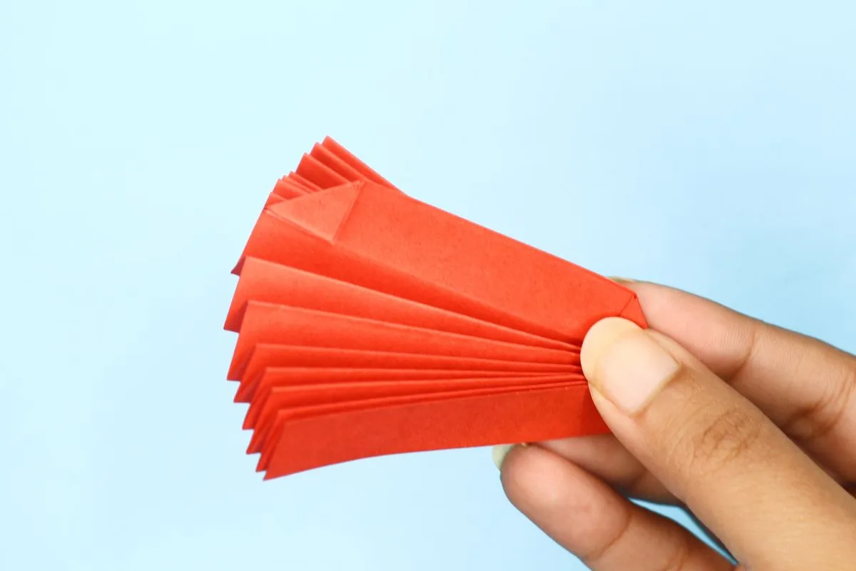 Origami fan step 25