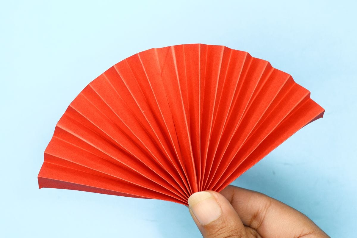 Origami fan step 27