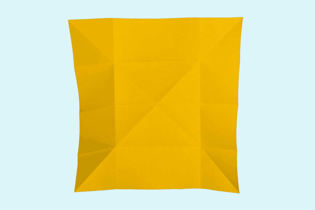 Origami fish step 13