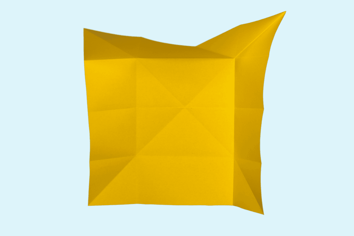 Origami fish step 14