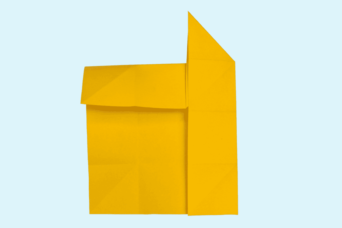 Origami fish step 17