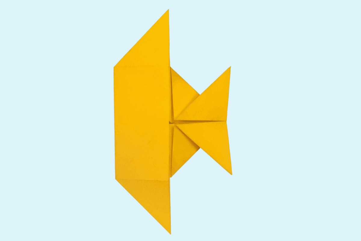 Origami fish step 27
