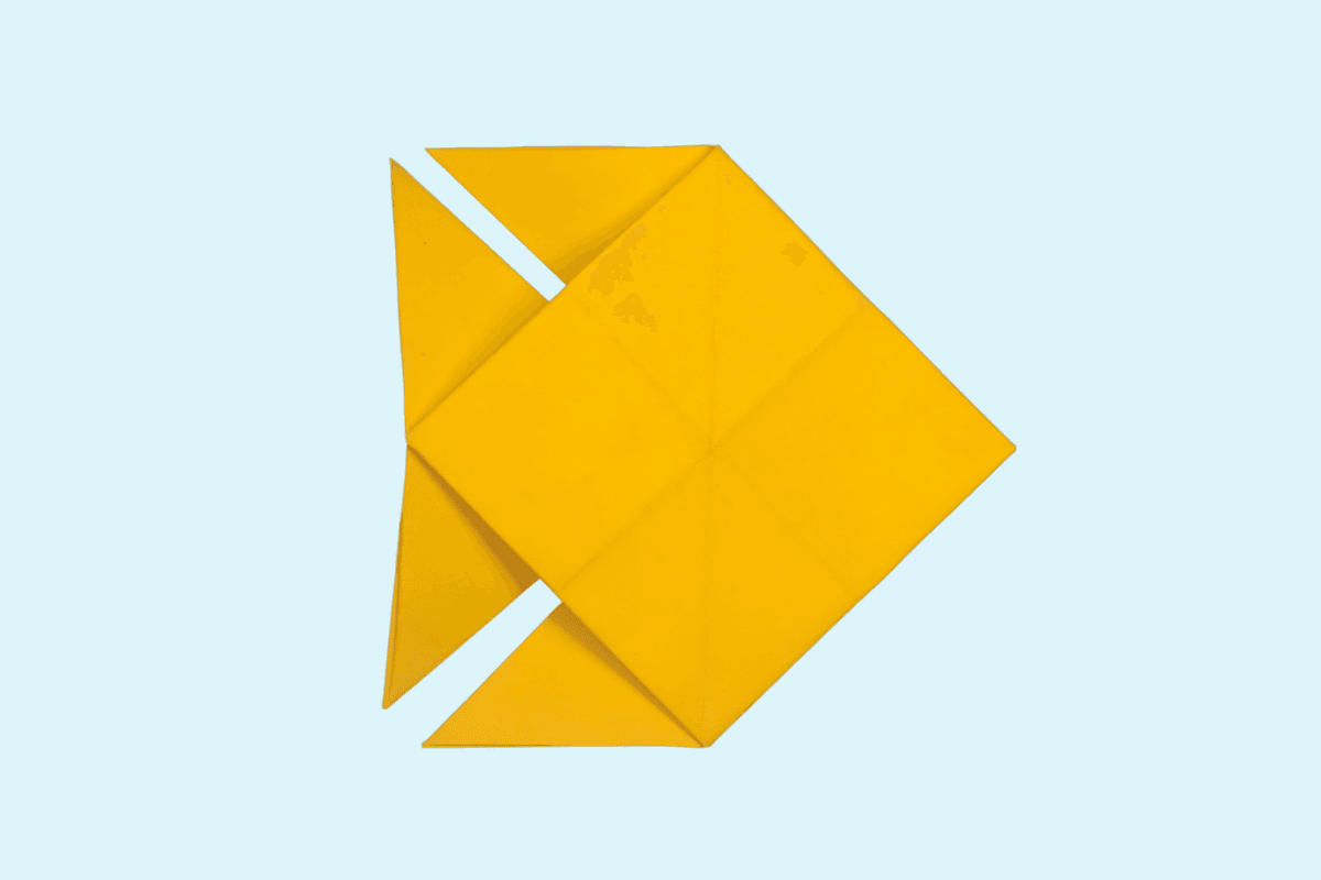 Origami fish step 30