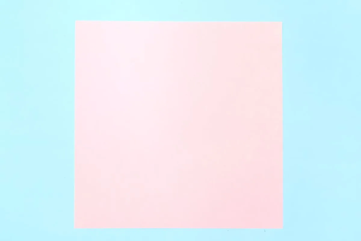 Origami pig step 01