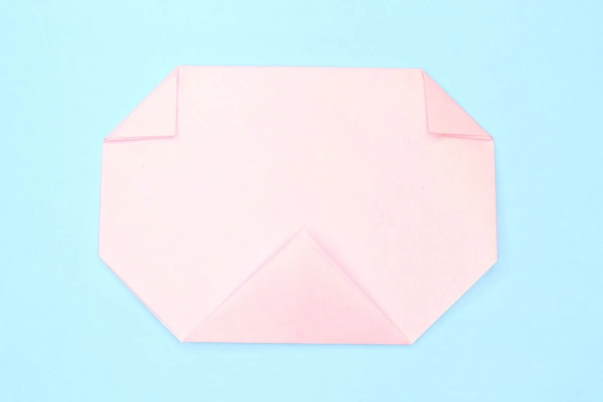 Origami pig step 11