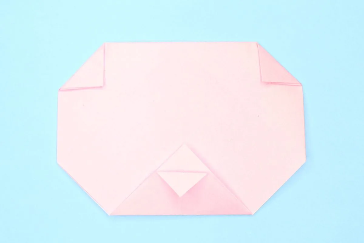 Origami pig step 12