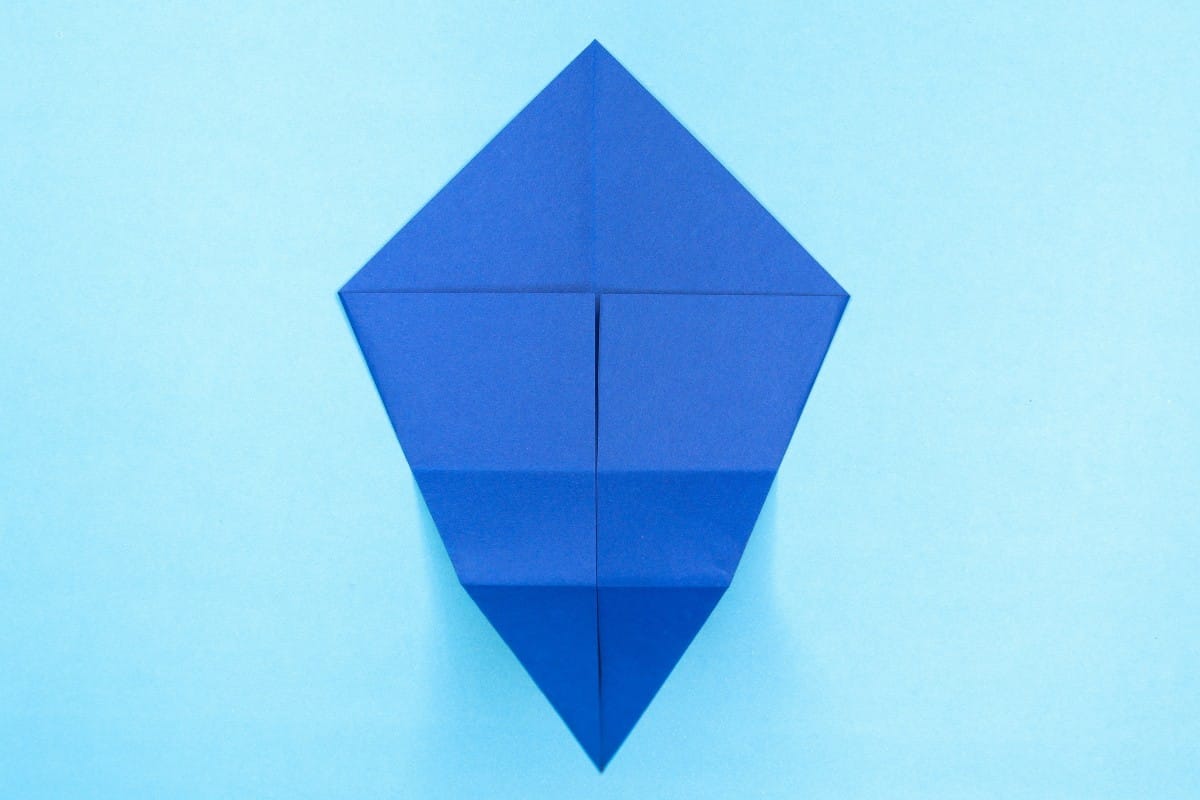 Origami shark step 10