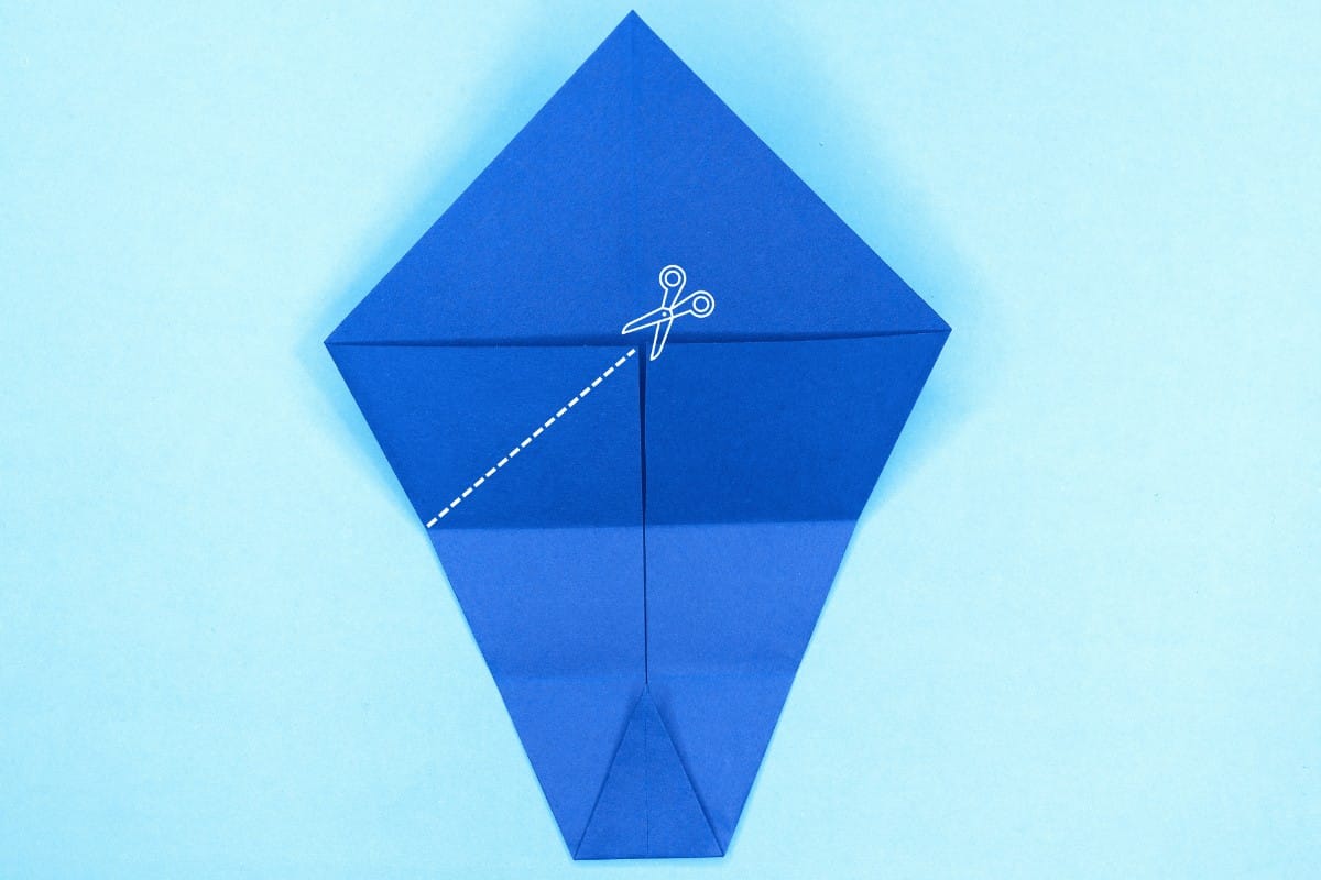 Origami shark step 12