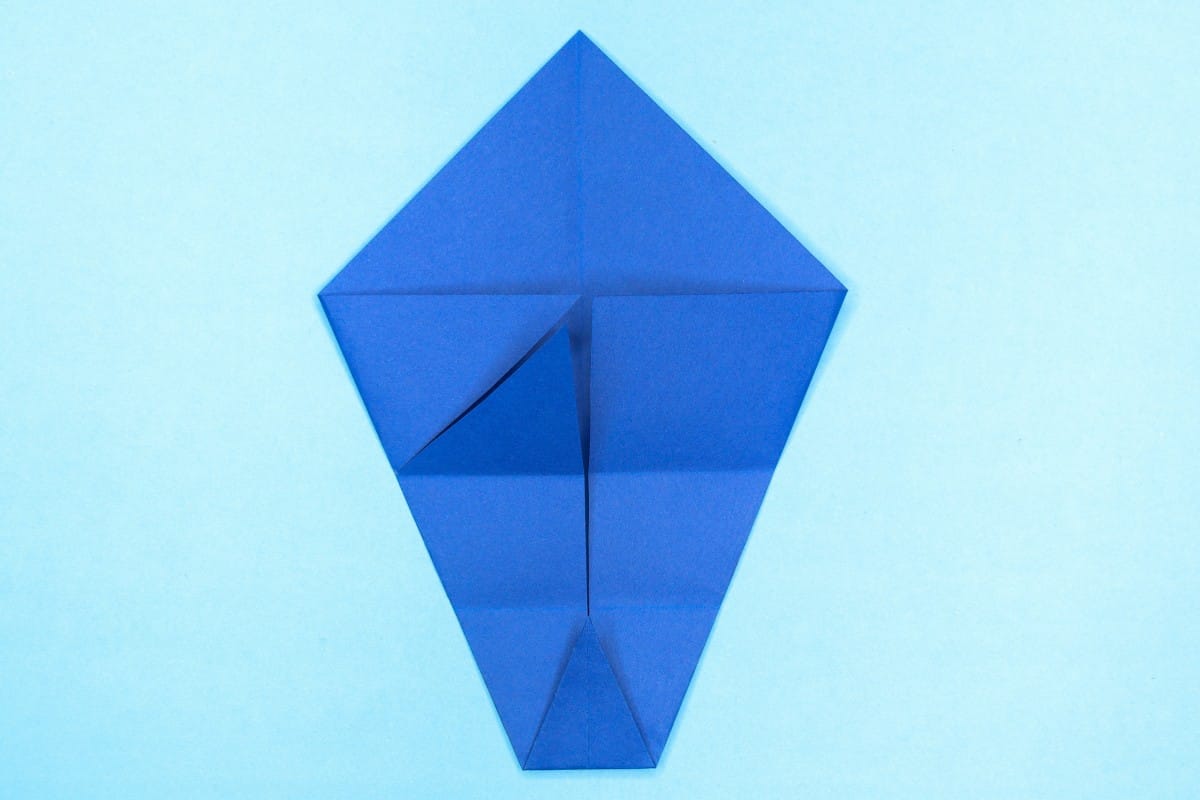 Origami shark step 13