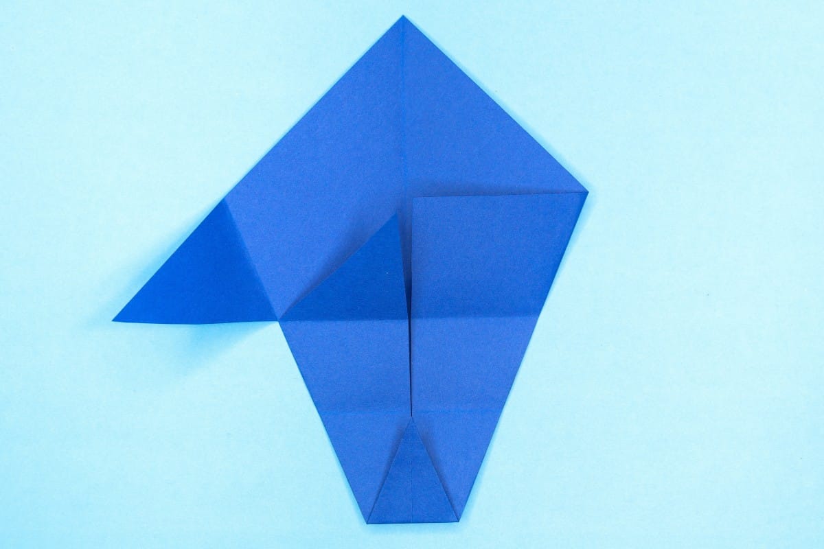 Origami shark step 14