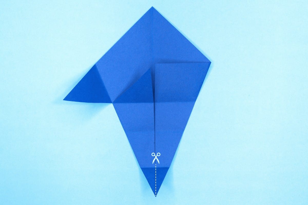 Origami shark step 15