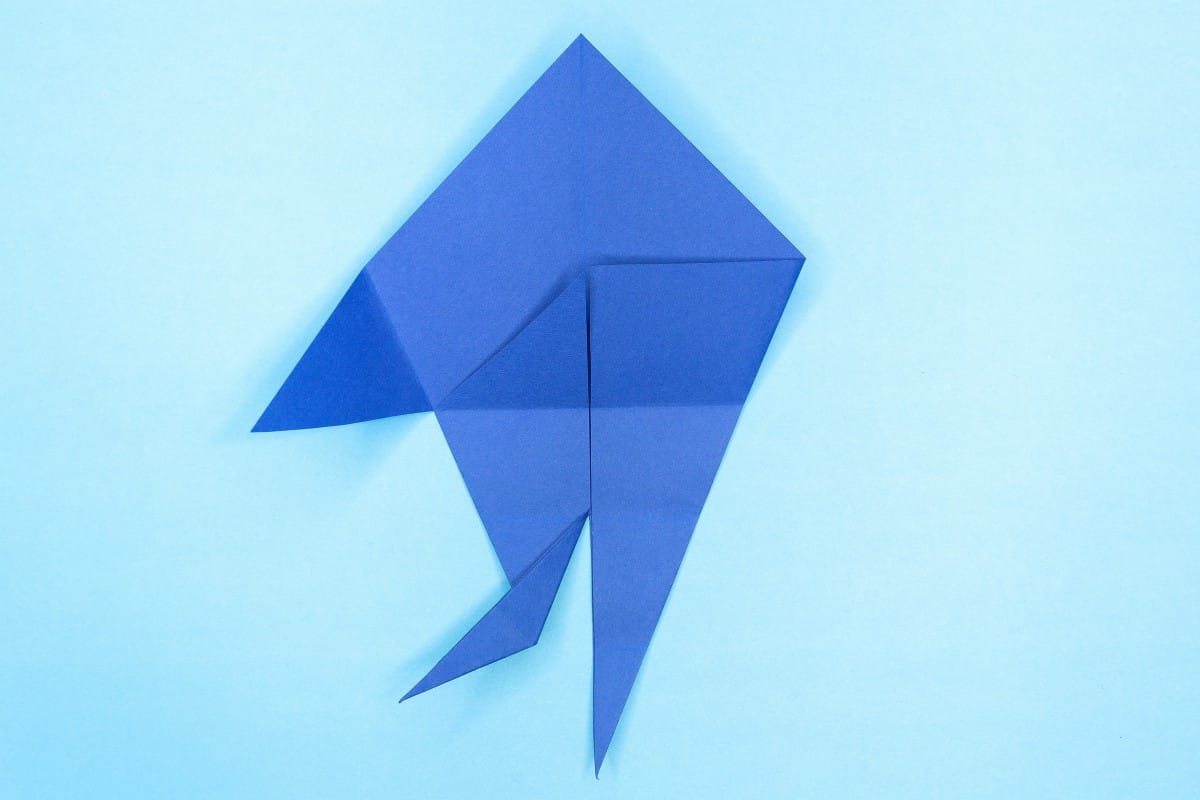 Origami shark step 17