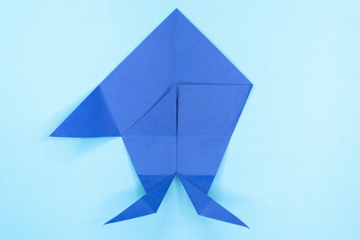 Origami shark step 18