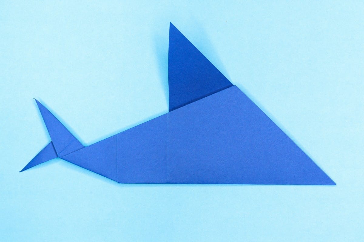 Origami shark step 20