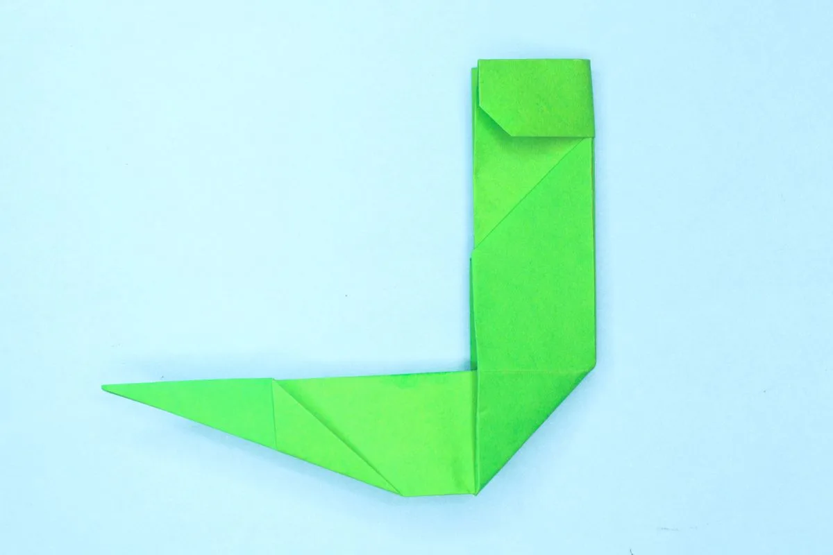 Origami snake step 24