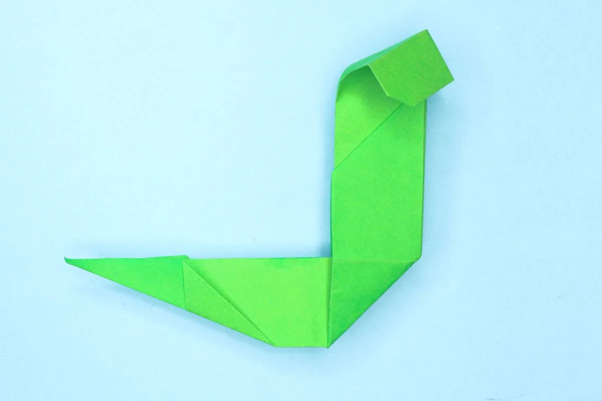 Origami snake step 25