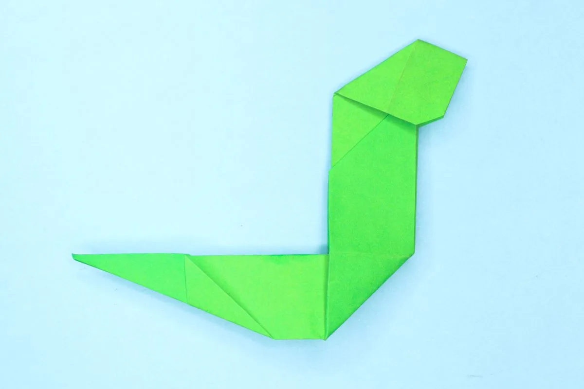 Origami snake step 26