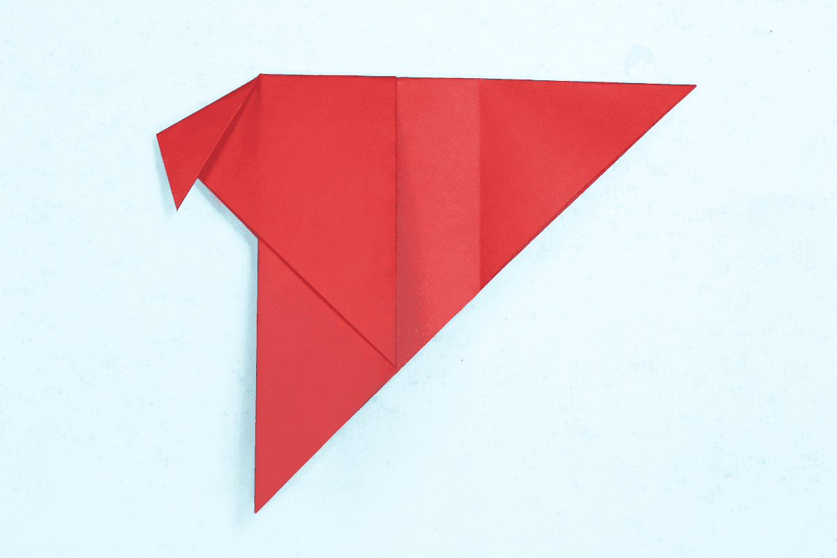 Origami sparrow step 17