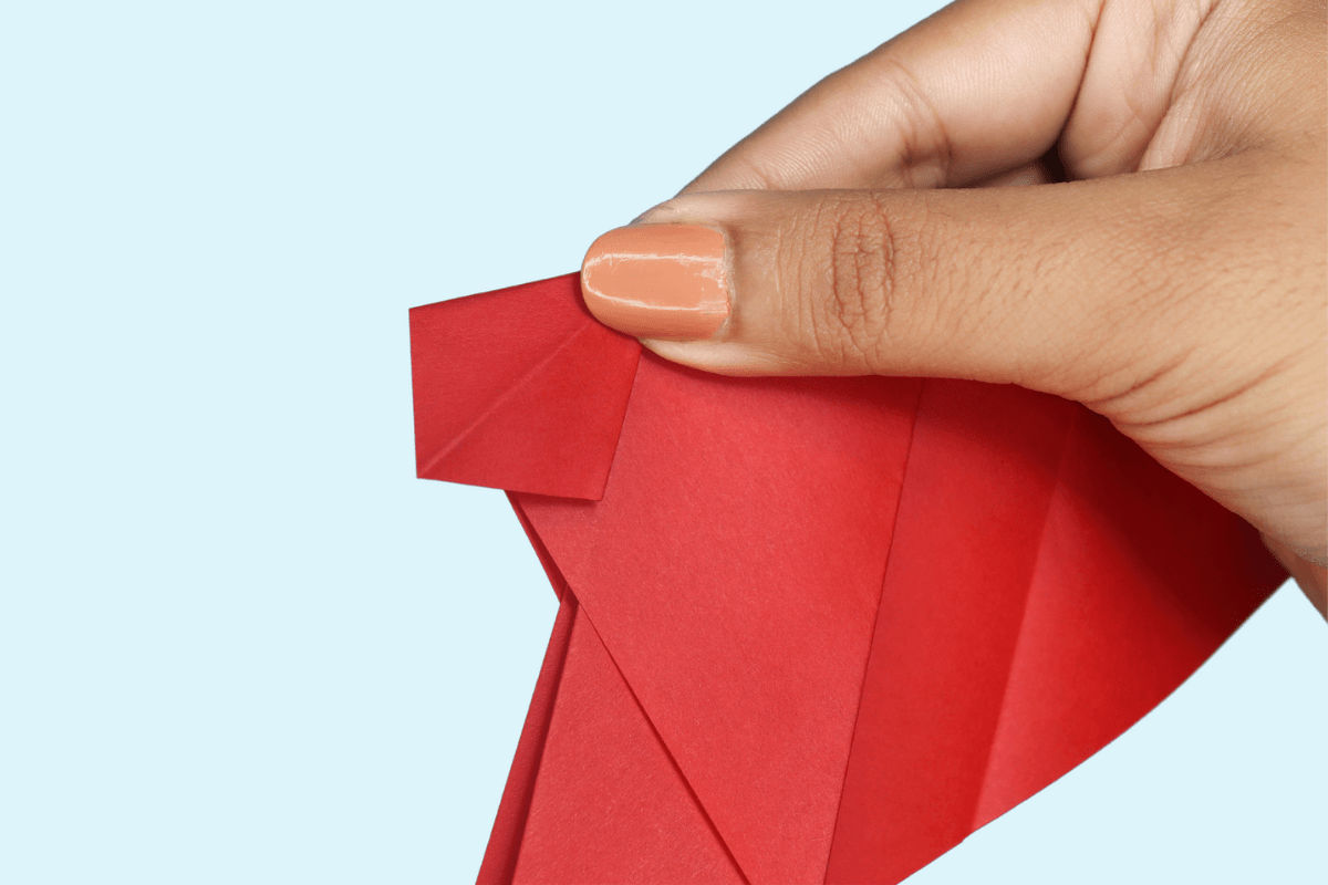 Origami sparrow step 14