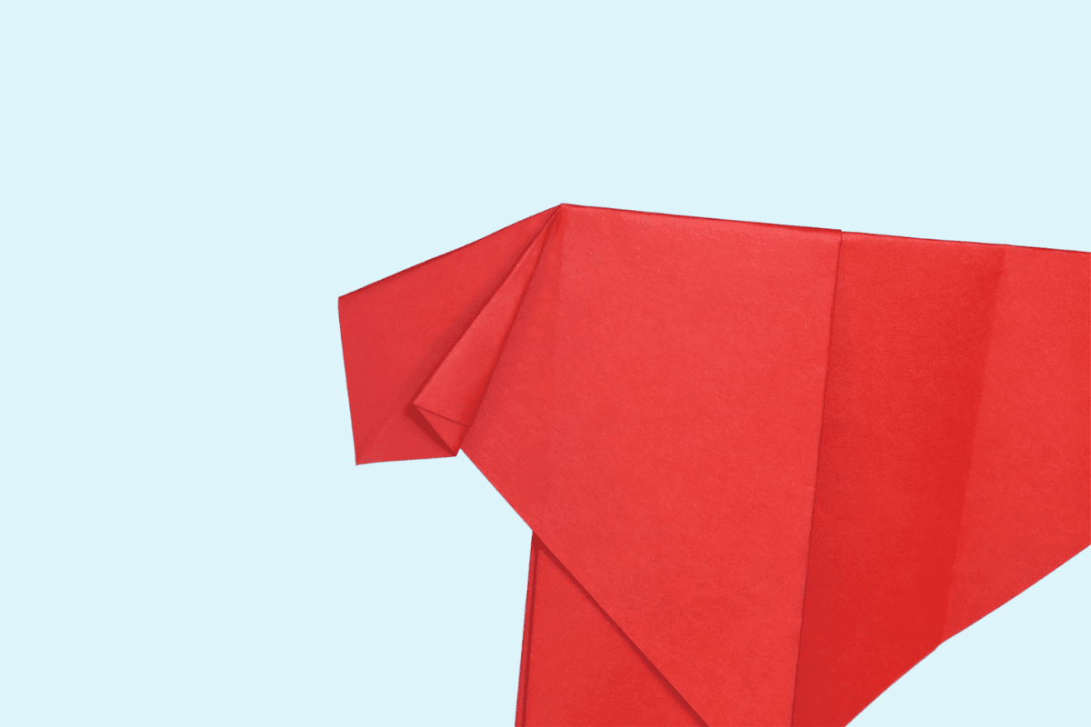 Origami sparrow step 15