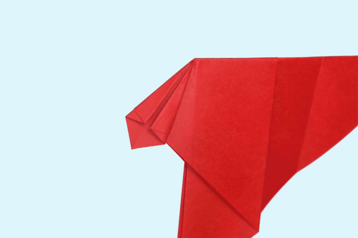 Origami sparrow step 16