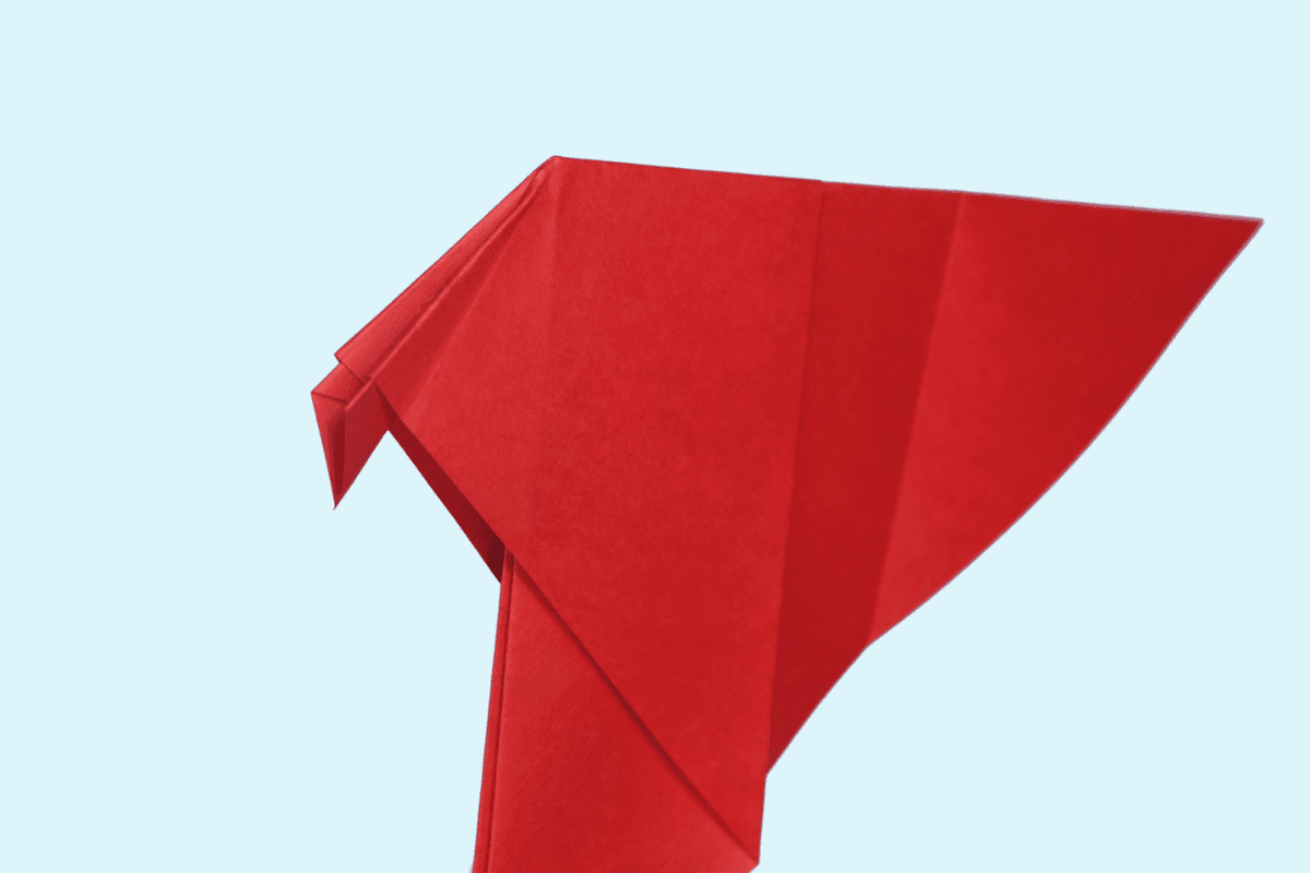 Origami sparrow step 17