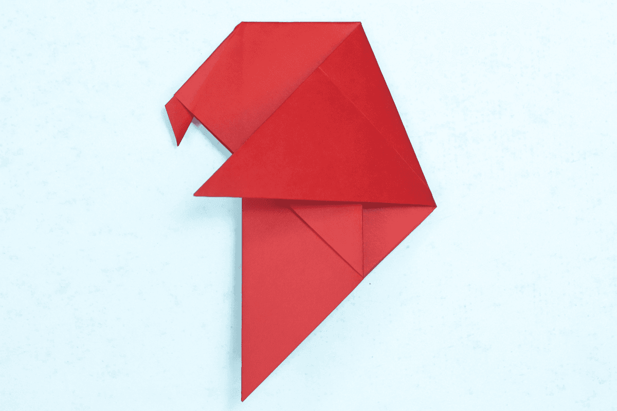 Origami sparrow step 19