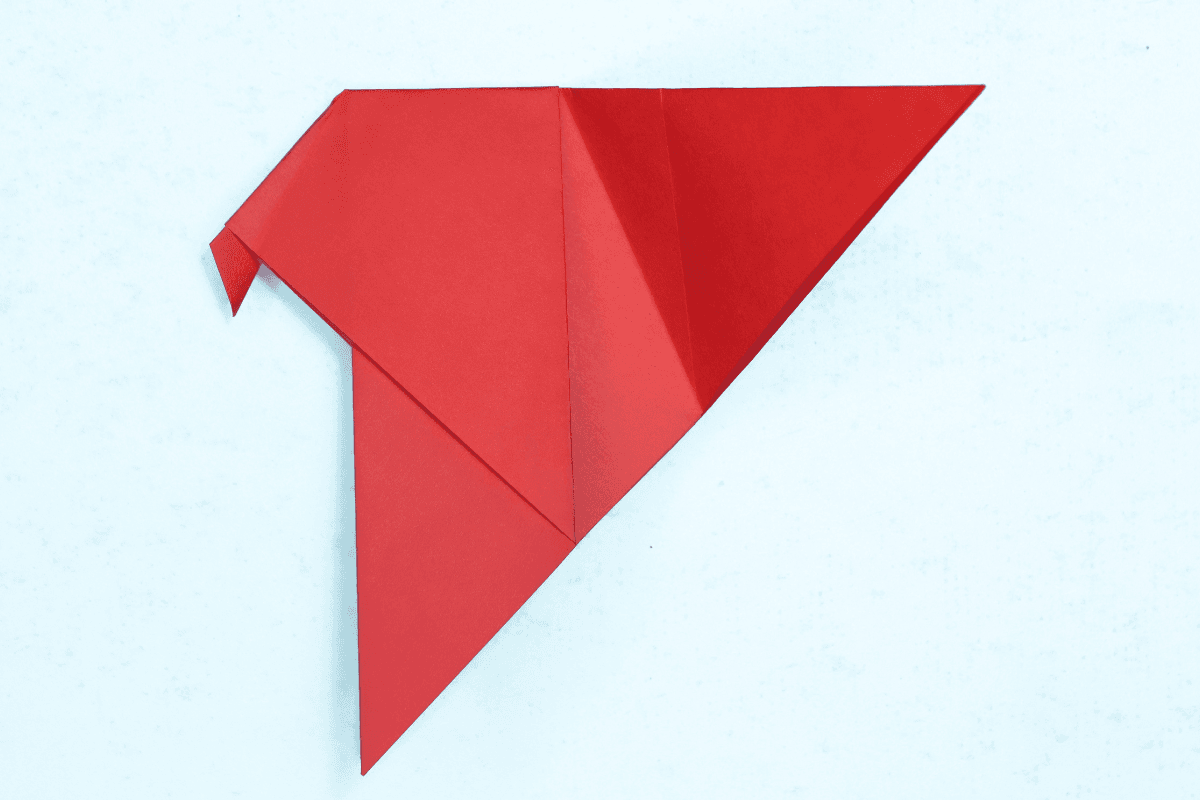 Origami sparrow step 20