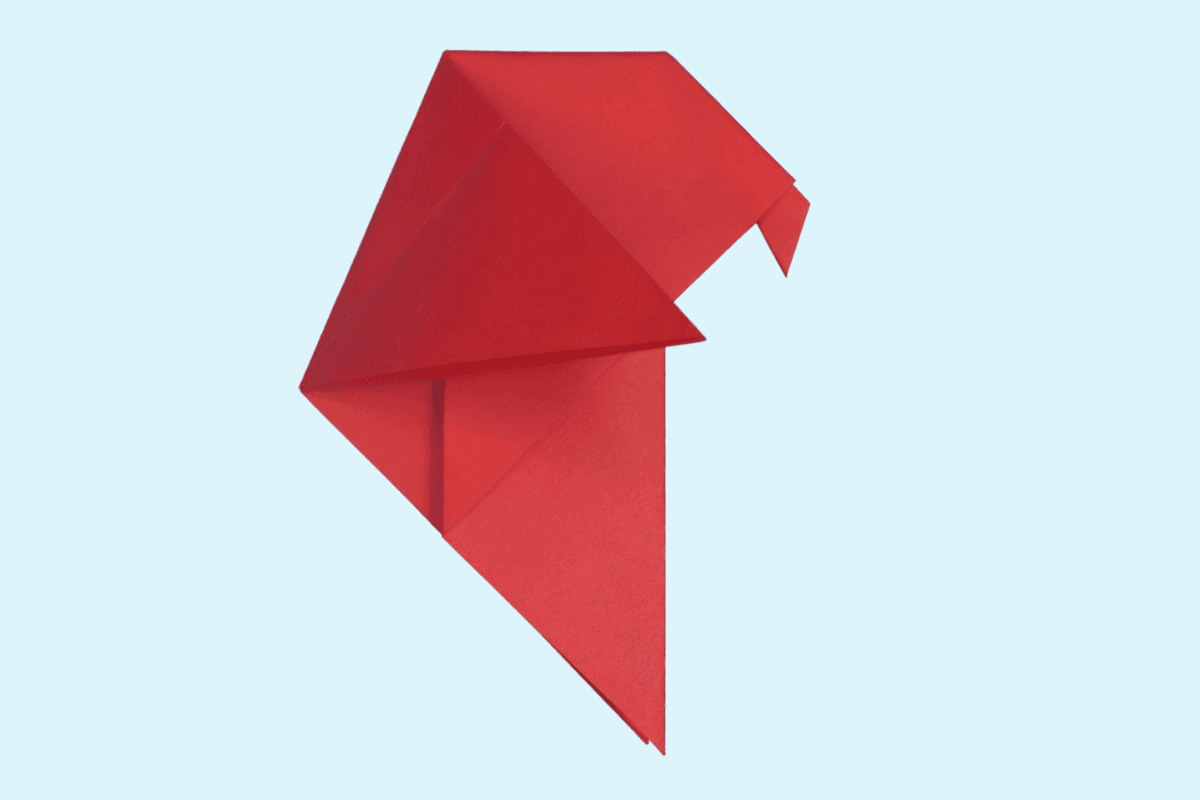 Origami sparrow step 22