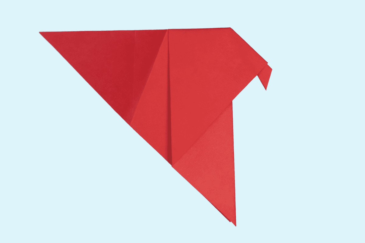 Origami sparrow step 23