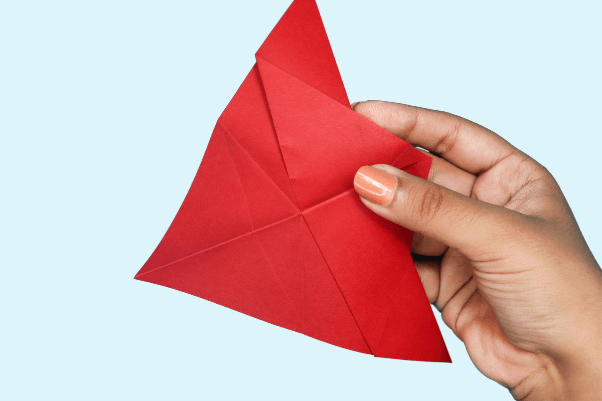 Origami sparrow step 24