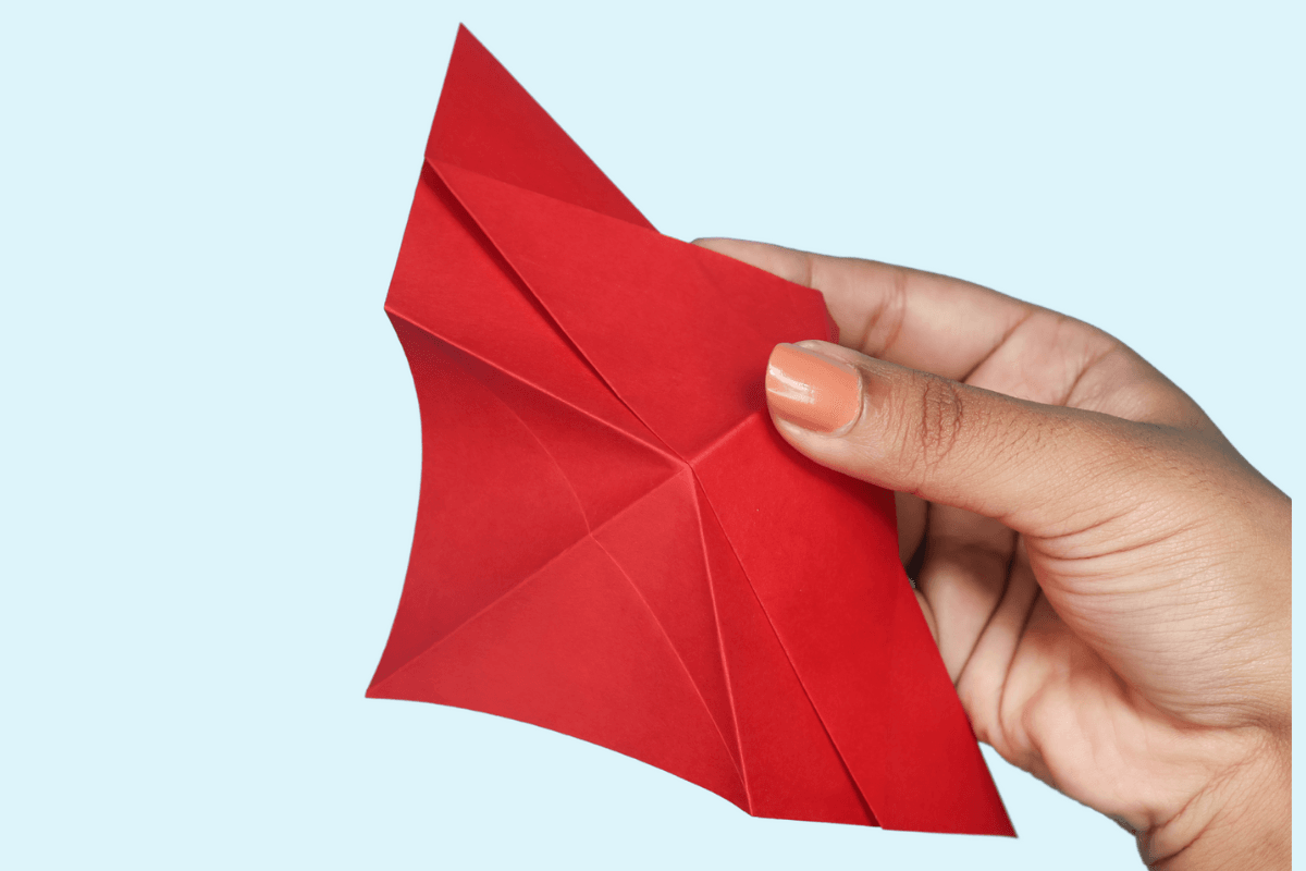 Origami sparrow step 25