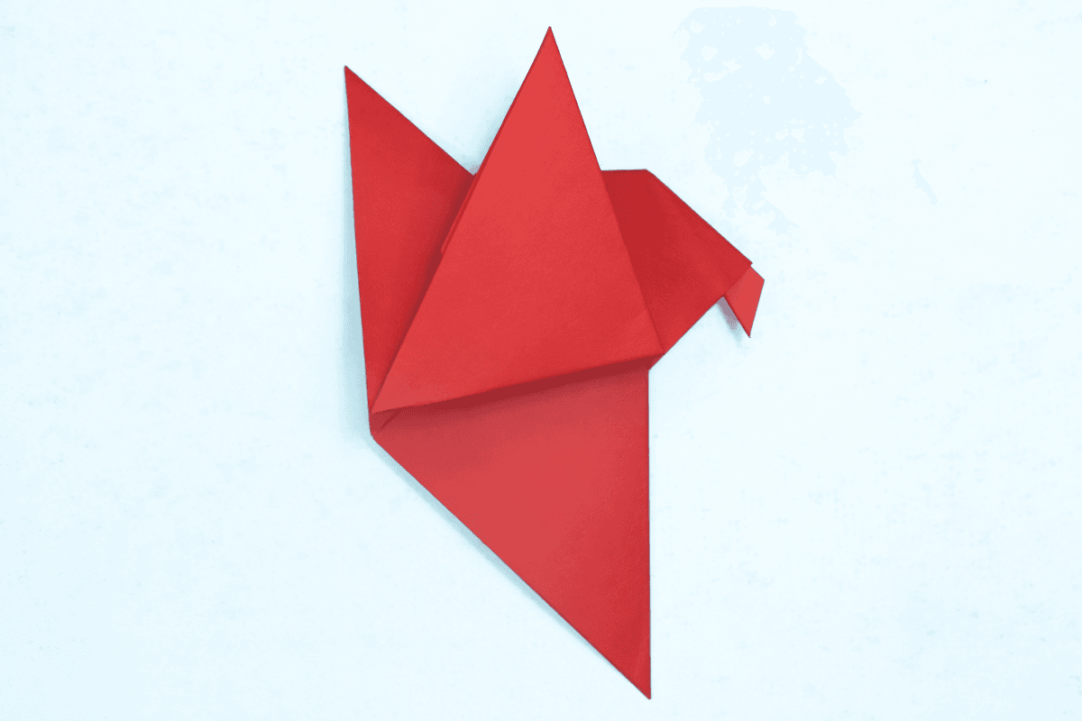 Origami sparrow step 29