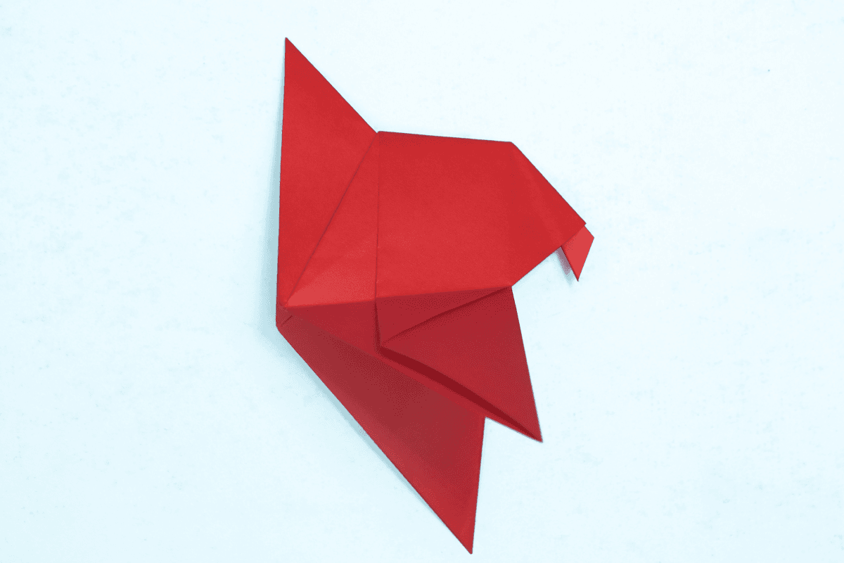 Origami sparrow step 30