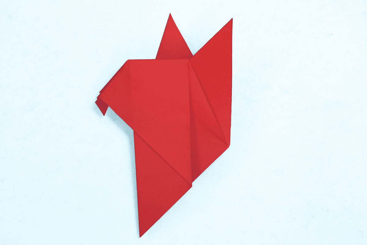 Origami sparrow step 31