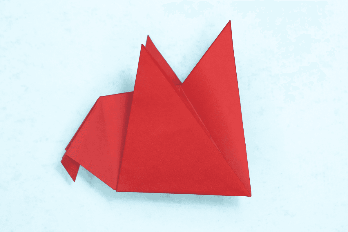 Origami sparrow step 32
