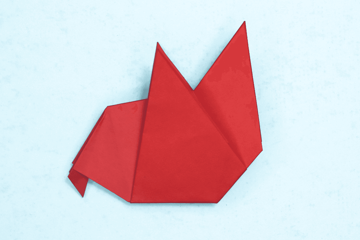 Origami sparrow step 36