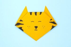 Very Easy Origami Tiger Head Instructions