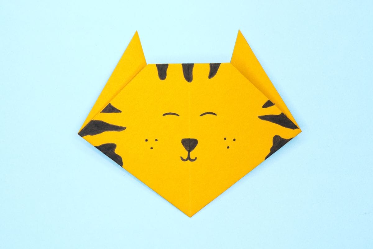 Origami tiger final step