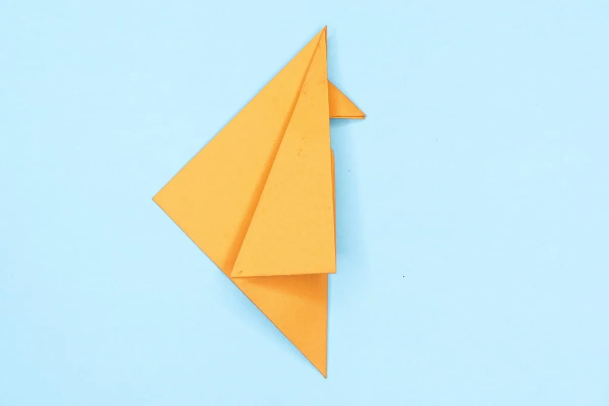 Origami standing fox step 10