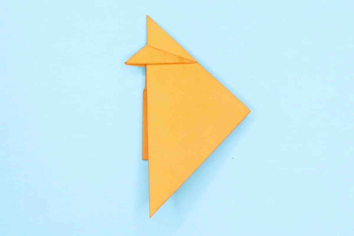 Origami standing fox step 11