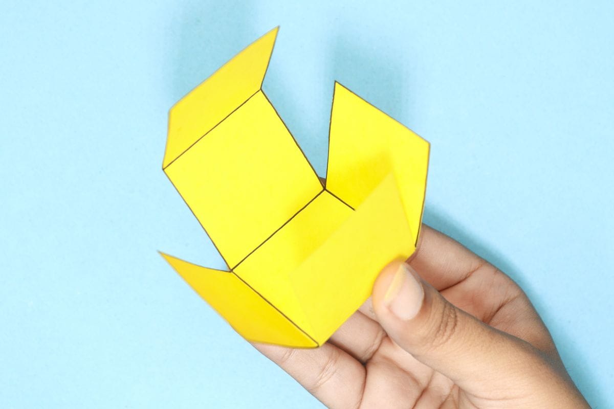 Origami box step 12