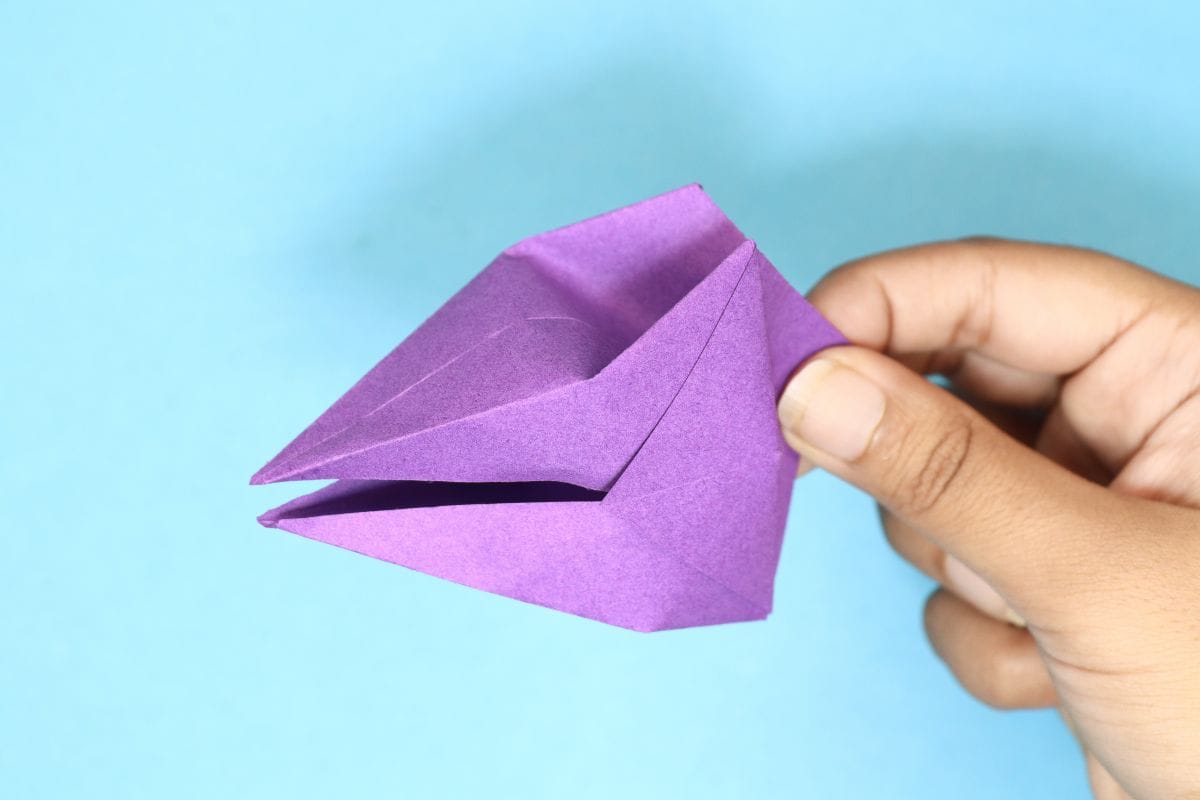 Origami dragon step 33