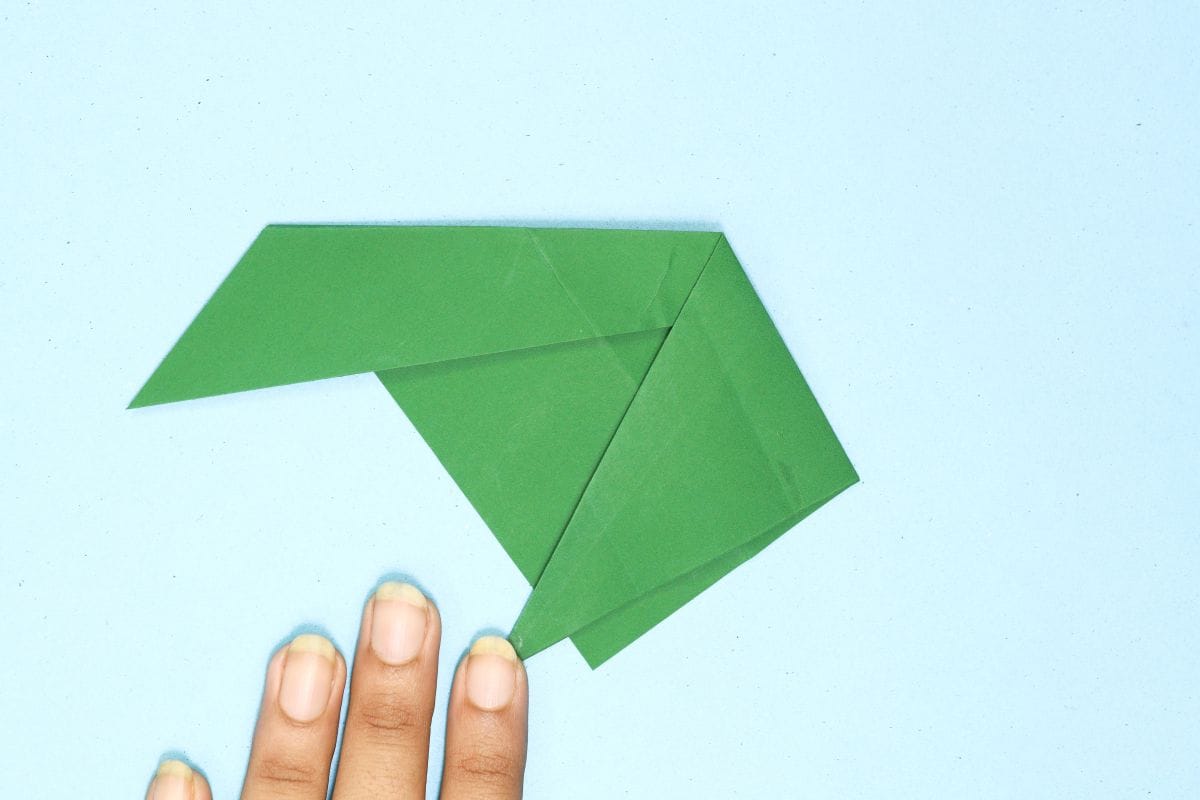 Origami leaf step 13