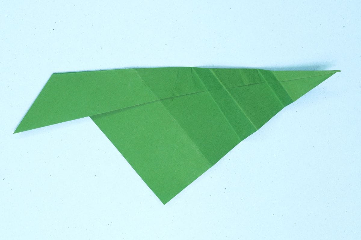 Origami leaf step 16
