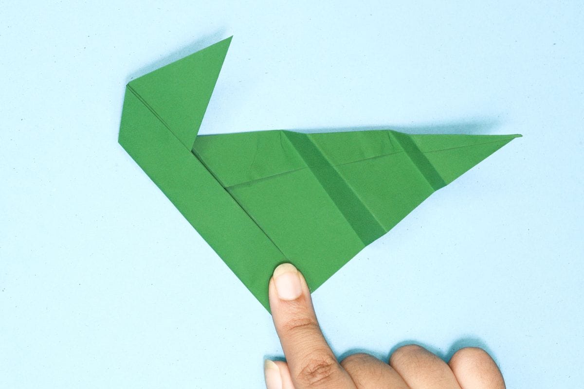 Origami leaf step 17