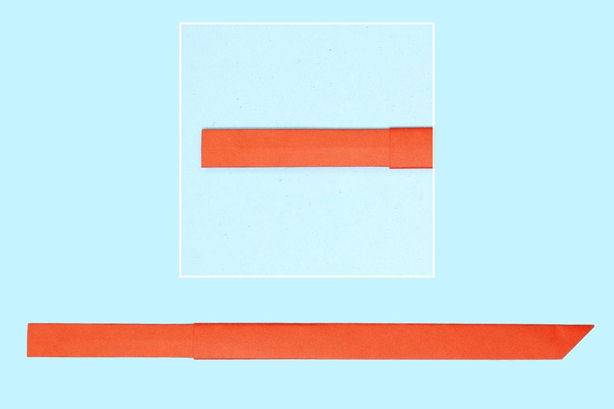 Origami sword step 27