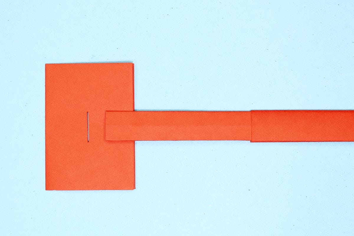 Origami sword step 28